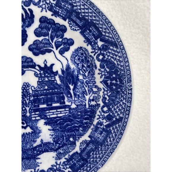 Bread Plate 6” Blue Willow Porcelain Made In Japan EUC - Picture 2 of 5